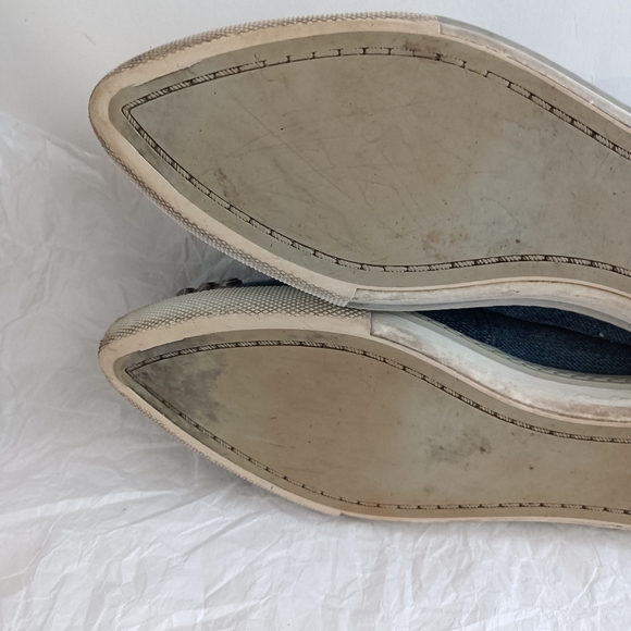 🆕 Miu Miu Denim Crystal Silver Platform Loafers size 10 - Picture 4 of 16